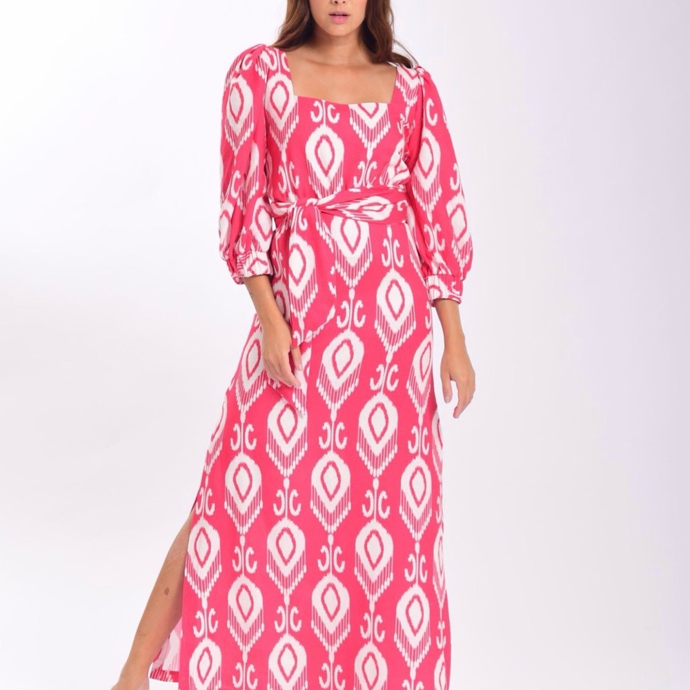 Mantra Pacifico Red Maia Patterned Women's Dress